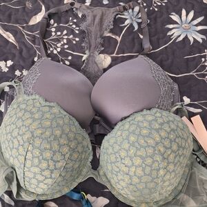 Chic Lace Women's Bra - Lavender and Sage